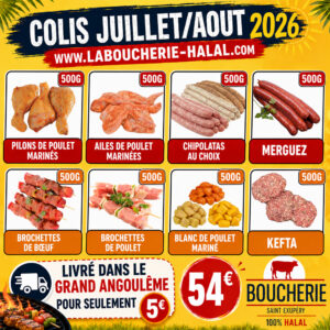 Colis juillet aout 2026