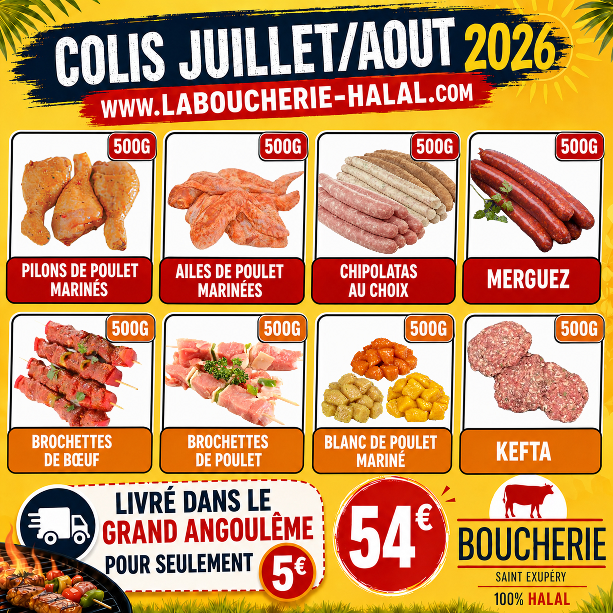 Colis juillet aout 2026